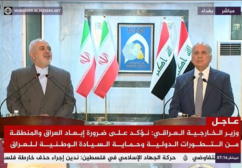 Zarif: Iran Attaches Importance to Protection of Iraq’s Sovereignty