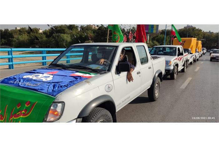 حضور فعال مخابرات اصفهان در رژه خودرویی سازمان بسیج ادارات