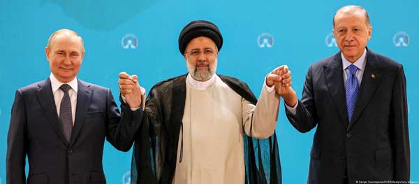 Raisi, Putin, and Erdogan discuss growing tension in West Asia