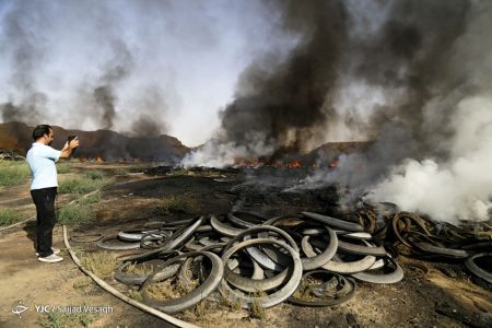 دود مشاهده شده از نقش جهان ضایعات سوزی است
