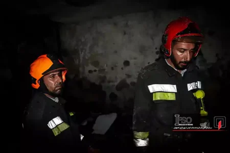 خاموش شدن آتش خیابان شاهد
