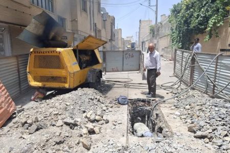 اتصال محله کلم خواران اصفهان به شبکه فاضلاب شهری