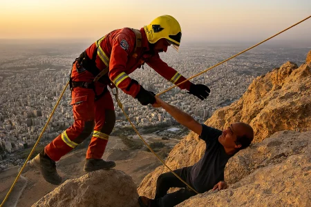 برنا رفیعی آتش نشان شریف و شجاع اصفهان