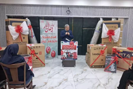 اهدا ۱۱۰ سری جهیزیه به زوج‌های جوان