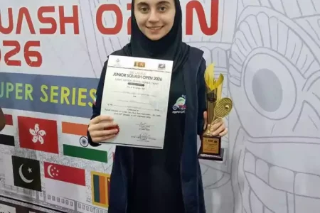 درخشش اسکواش‌باز اصفهانی در بین‌المللی سریلانکا