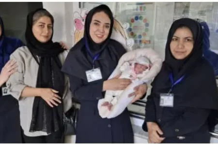 ترخیص نوزاد ۲۶‌ هفته‌ای پس از ۷۰ روز مراقبت ویژه در NICU بیمارستان غرضی
